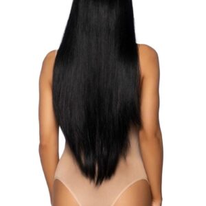 33 Long Straight Center Part Wig. O/S BLACK