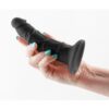Colours Pleasures Silicone Thin Dildo 5in - Black - Image 3