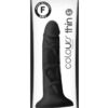 Colours Pleasures Silicone Thin Dildo 5in - Black - Image 4