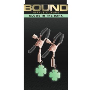 Bound`s clamps feature silicone tips for a better comfort and fit. Glows in the dark.