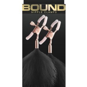 Bound`s clamps feature silicone tips for a better comfort and fit. Hanging feather.