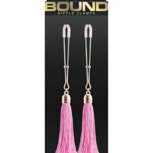Bound`s clamps feature silicone tips for a better comfort and fit. Hanging tassles.