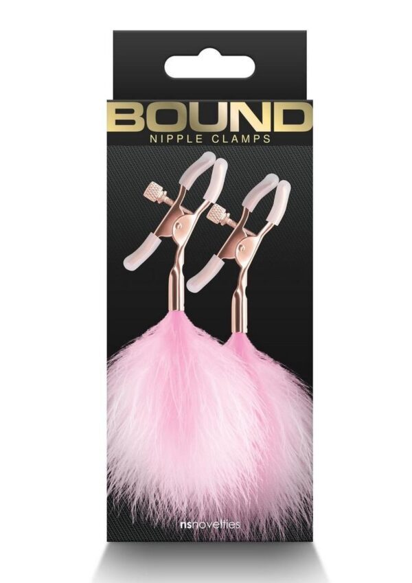 Bound`s clamps feature silicone tips for a better comfort and fit. Hanging feather.