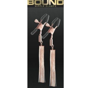 Bound`s clamps feature silicone tips for a better comfort and fit. Dangling chains.