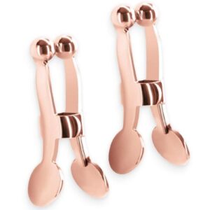 Bound Nipple Clamps are for erotic and stimulating sensations. Made from nickel-free metal