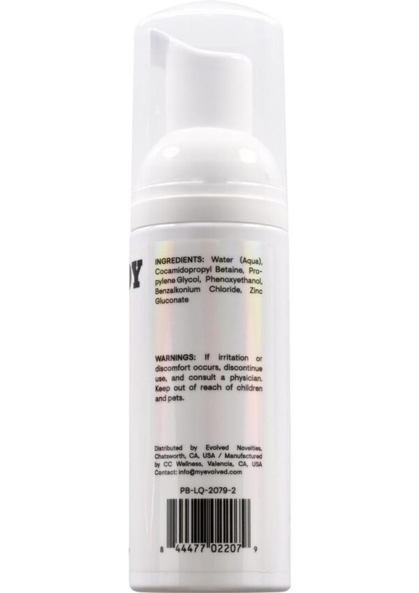 Clean Foaming 1.7oz  Clean Foaming is a cleanser designed to clean toys. The gentle formula is fast acting and leaves no residue.