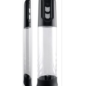 gentle suction begins inside the durable ABS plastic tube at the press of a button. A quick-release valve stops suction immediately when youandrsquo;ve finished exercising. Measurements on the outside of the pump tube show your progress and clean-up is a snap with parts that easily dismantle. Pump start your way to deeper satisfaction!  Penis pump to increase length andamp; girth Suction action gently increases blood flow  Measurements on tube to track progress Textured tube for better grip Made from durable ABS plastic Soft silicone entry ring  Indicator light when in use Parts dismantle for cleaning Release valve stops suction instantly Insertable length 7