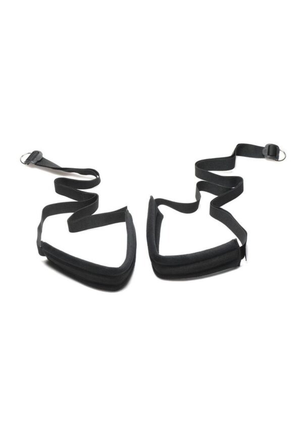 tuck it away in the closet or a drawer and keep your wild side a secret. Measurements: Door mount straps: 13 lengthLeg pads: 3 x 17.5Seat pad: 5 x 26.5 Max Weight: 300 lbs Materials: Polyester