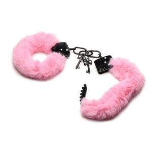 metal cuffs inside won`t cut into their delicate skin. Instead you have the padding of this faux fur