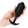 B-Vibe Vibrating Snug Plug Rechargeable Silicone Anal Plug - XXLarge - Black - Image 4