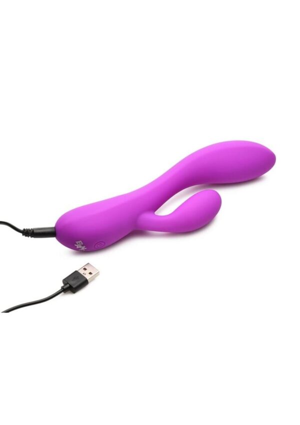Give yourself more than just surface level pleasure. Indulge in passion with this rabbit vibrator! The shaft is flexible and gently parts your lips to fill you up and send satisfying vibrations inside. As you bring it inside