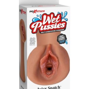 because this stroker is dripping wet with excitement! Get ready for an unforgettable stroking session when you stick your dick deep inside the Wet Pussies Juicy Snatch stroker. Itandrsquo;s self-lubricatingandmdash;which means that all it takes is a little water