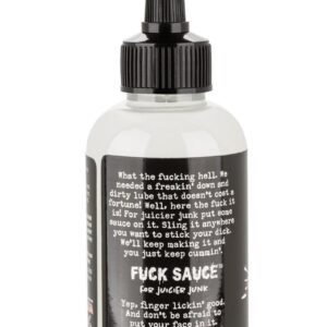 Everything is better with sauce on it! Experience the irresistible allure of Fuck Sauceandtrade; Cum Unscented Hybrid Lubricant