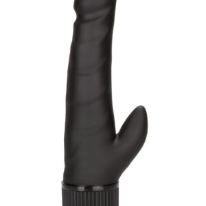 This stylish black vibrator is made of an all-new Velvet Touch marital. Soft and smooth
