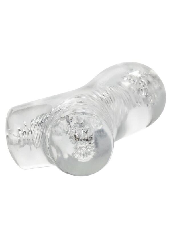 driving you wild with pleasure. The transparent design allows you to witness the action as you indulge in your fantasies. Crafted from soft