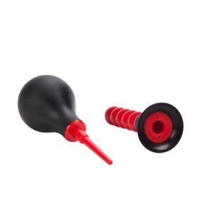 and a ribbed attachment for additional pleasure. 7 1/2 length bulb