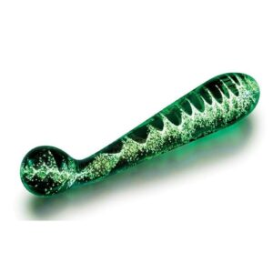 allowing you to explore a variety of orgasmic sensations.  Angled tip targets all the right spots Can be used anally or vaginally Top has rounded shape for easy ion Firm texture and weight gives you a full sensation Perfect to heat up or cool down for temperature play Both ends can be used for a straight shaft or the curved top Easy to clean Waterproof so you can take it in the bath or shower Body safe glass that doesnt hold bacteria Glows in the dark for your own private light show  For Use and Cleaning Use plenty of lubricant for anal play! After use