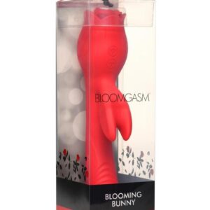 flexible shaft with a round head and ribbing beneath the head. The rabbit ears vibrate and rest against your clit as you enjoy the auto-thrusting feature! There are 3 speeds of thrusting to enjoy that also turn on the vibration