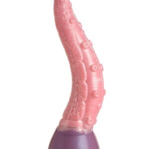 the other is covered in octopus suckers. This pink dong is designed to slide inside and rock your world all the way to the purple base! Made out of premium
