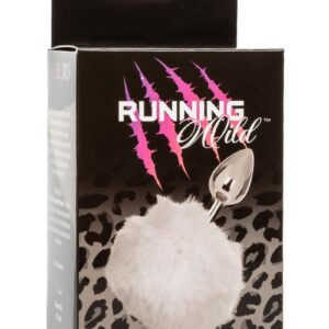 a sleek and sophisticated metallic probe adorned with a whimsical fluffy bunny tail. This charming and playful accessory is perfect for those who appreciate fun and adventure in their sensual experiences. The probe`s streamlined design ensures enhanced stimulation