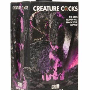 you better wish that the Reaper is this hot! This purple and black dildo is menacingly large with textured ridges