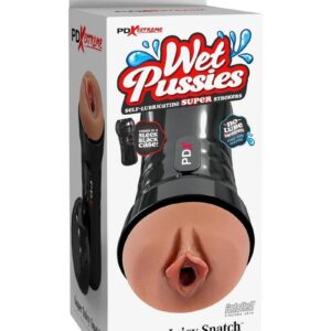 because this stroker is drippingwet with excitement! Get ready for an unforgettable strokingsession when you stick your dick deep inside the Wet PussiesSuper Stroker. It`s self-lubricatingwhich means that all it takesis a little water