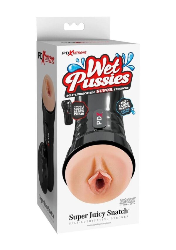 because this stroker is drippingwet with excitement! Get ready for an unforgettable strokingsession when you stick your dick deep inside the Wet PussiesSuper Stroker. Itandrsquo;s self-lubricatingandmdash;which means that all it takesis a little water