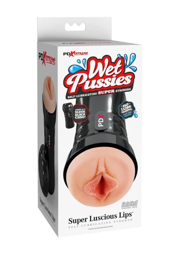because this stroker is drippingwet with excitement! Get ready for an unforgettable strokingsession when you stick your dick deep inside the Wet PussiesSuper Stroker. Itandrsquo;s self-lubricatingandmdash;which means that all it takesis a little water