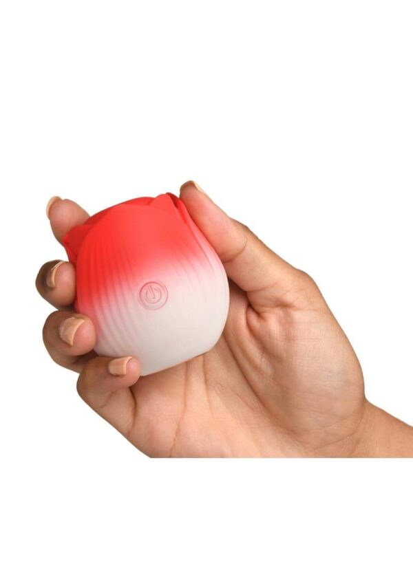 Tap your sensitive pearl with just the right amount of stimulation! Choose between 3 speeds and 7 patterns of sensual pulsations! Use it down below or on your nipples! This pulsing rose stimulator is made out of silky smooth