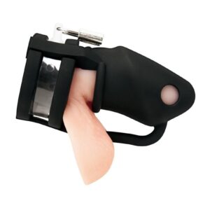 securely encapsulating your member with its 2-inch length. Its stimulating design features a built-in ball divider for added sensation. This versatile accessory is perfect for prolonging desire