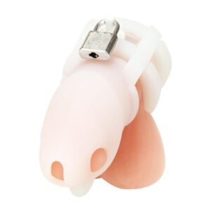 The Blue Line Silicone Small 2 Cock Cage with Ball Divider is set to be a thrilling addition to your intimate adventures. Crafted from body-safe silicone