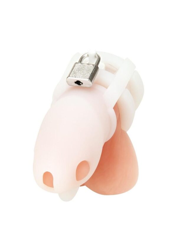 The Blue Line Silicone Small 2 Cock Cage with Ball Divider is set to be a thrilling addition to your intimate adventures. Crafted from body-safe silicone