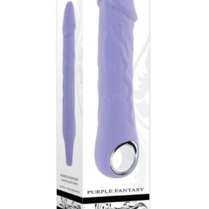 phallic multi-speed vibrator is beautifully crafted for a life-like look and feel with a crowned head and realistic veins and textures. The chrome-finished ring handle is designed for comfort and ease to keep your hand relaxed while you focus on pure pleasure.  10 vibrating speeds andamp; patterns Made from phthalate andamp; latex free silicone andamp; ABS Height: 7.25andrdquo;