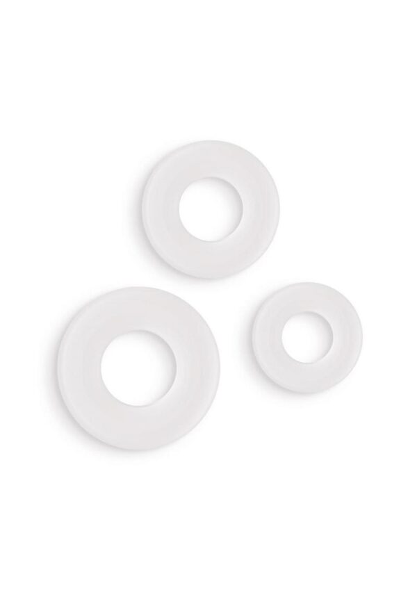 Firefly Bubble Rings are glow-in-the-dark cock rings made from exceptionally soft liquid silicone for a comfortable fit. Bubble rings ensure prolonged performance and heighten climax. Available in assorted sizes. Glows white in the dark.  Suitable for use with all lubricants including silicone.  Waterproof Rating - IPX8.
