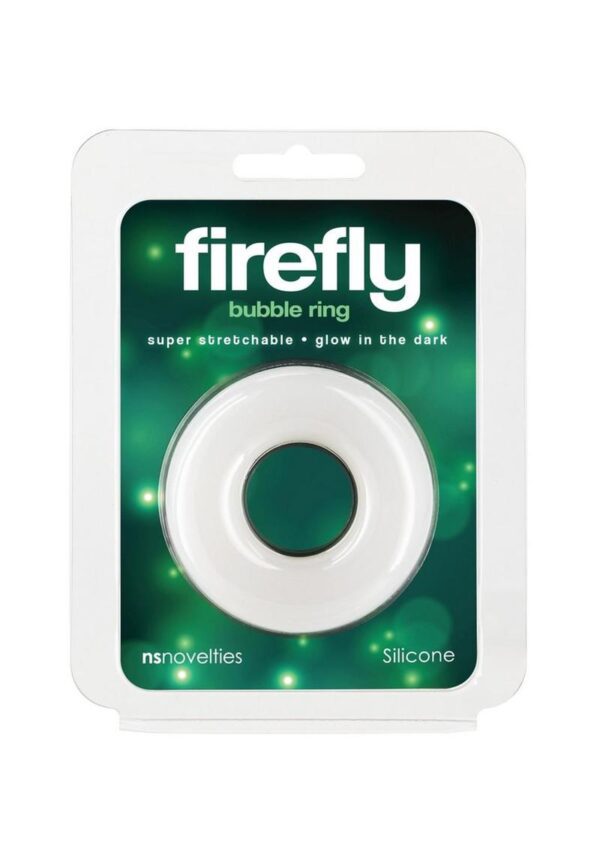 Firefly Bubble Ring Glow in The Dark Cock Ring - Large - White - Image 2