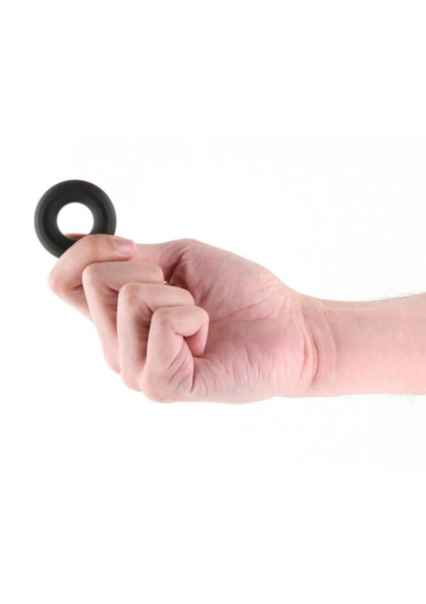 Renegade Fireman Ring Silicone Cock Ring - Small - Black - Image 3