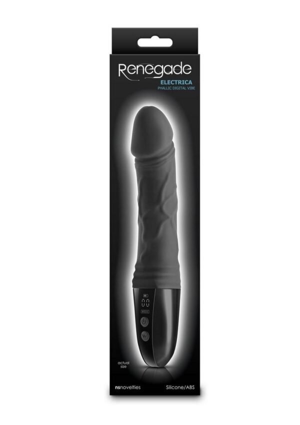 phallic vibrator that features a polished digital screen to keep track of each speed and function. Crafted from premium body-safe silicone and ABS