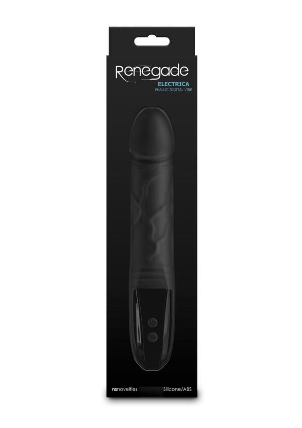 Renegade Electrica Rechargeable Silicone Vibrator - Black - Image 4