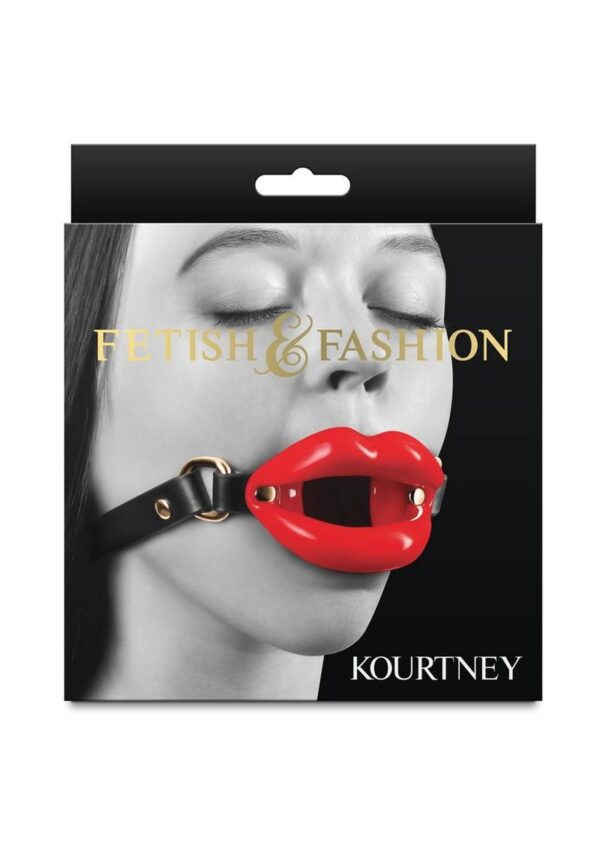 Fetish and Fashion Kourtney Silicone Ball Gag - Red/Black - Image 2