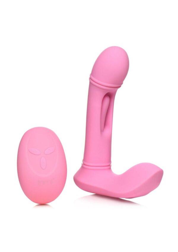 Prepare to reach new heights of ecstasy with this G-Flick G-spot Vibrator! The shaft has a round bulb at the end to increase pleasure and rub you in just the right ways. The flicking arm in the center