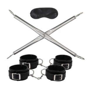 Experience a full-body bondage play experience with the premium Lux Fetish Hog-Tie Spreader Bar. Crafted from durable materials