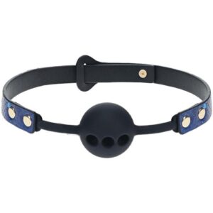 You love a naughty game? Keep you lover quiet with the Florence Collection Breathable Ball Gag by Ouch!. This gag has quality bonded leather adjustable straps for a one size fits all