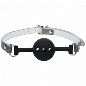 You love a naughty game? Keep you lover quiet with the Paris Collection Breathable Ball Gag by Ouch!. This gag has quality bonded leather adjustable straps for a one size fits all