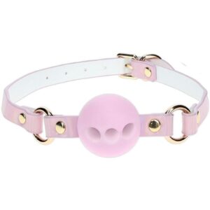 You love a naughty game? Keep you lover quiet with the Paris Collection Breathable Ball Gag by Ouch!. This gag has quality bonded leather adjustable straps for a one size fits all