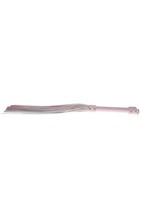 into submission with the Paris Collection Flogger by Ouch!. The sturdy handle gives the perfect grip to deliver teasing strokes or bracing whips with a satisfying sting. Made of high quality bonded leather