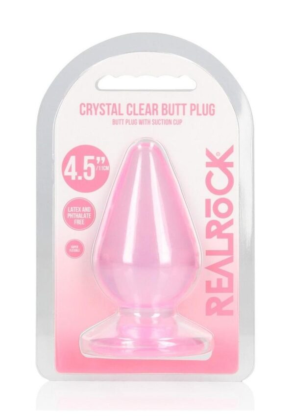 clear anal plugs. This plug can see right through you and will know exactly how you like it. The base functions as a suction cup for hands-free use. All REALROCK CRYSTAL CLEAR dildos and plugs are phthalate-free