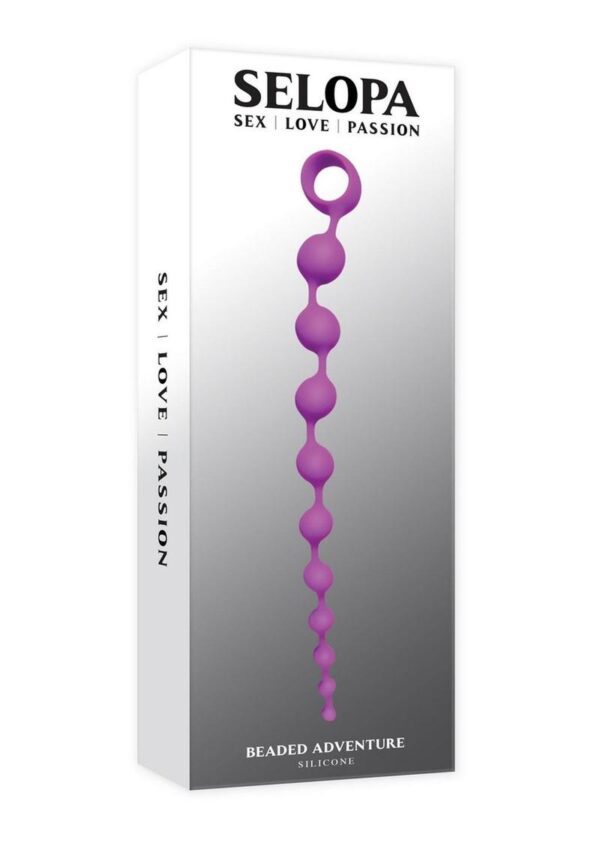 this string of 10 firm silicone beads is crafted with a gradual increase in bead size leading up to a generous ring at the large end for safe retrieval.  Specs: Height: 14