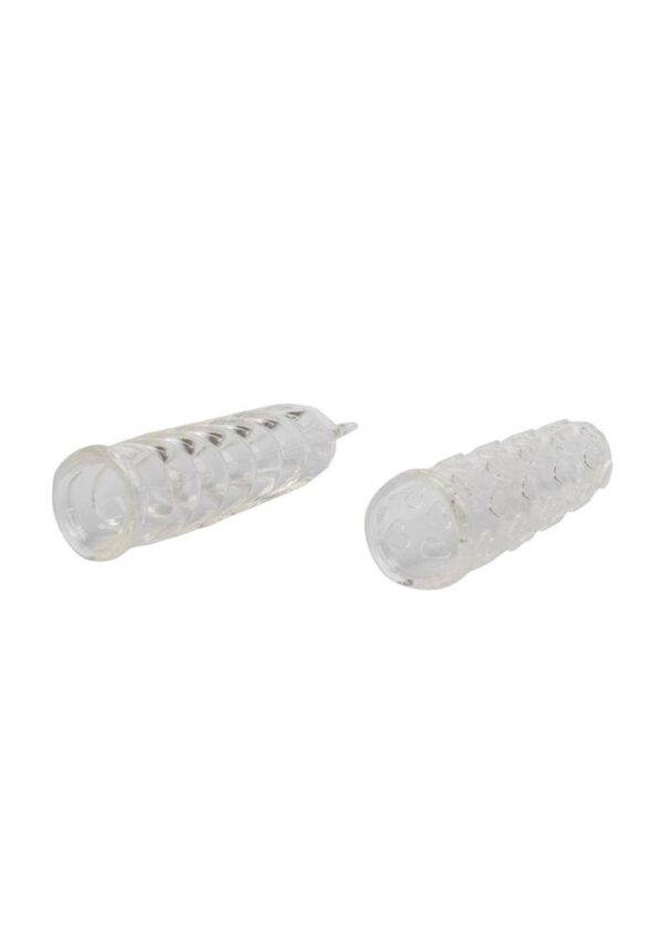 unscented phthalate free TPE. The exotic fingertip arousers are sensually swirled and textured with love heart shaped pleasure nubs