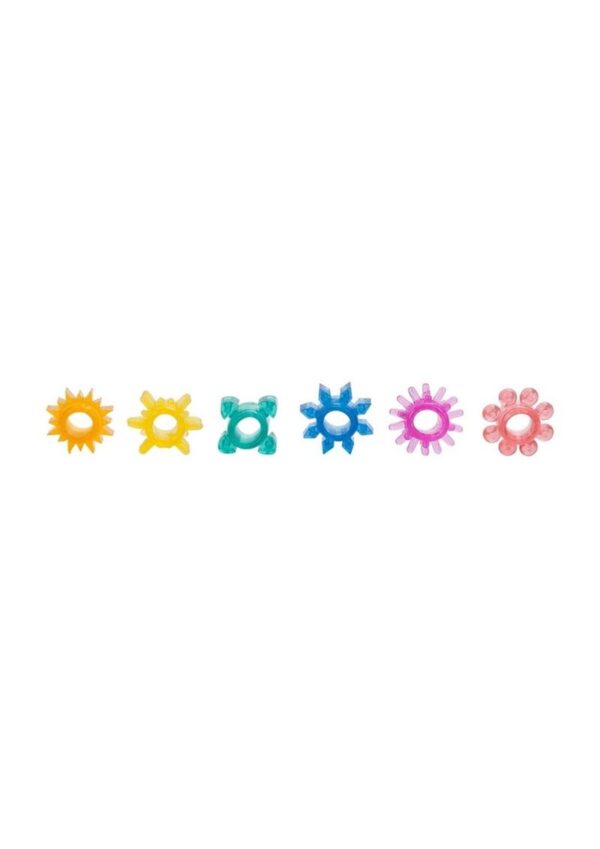 Senso 6 Pack Cock Rings (6 Piece Set)- Assorted Colors - Image 3
