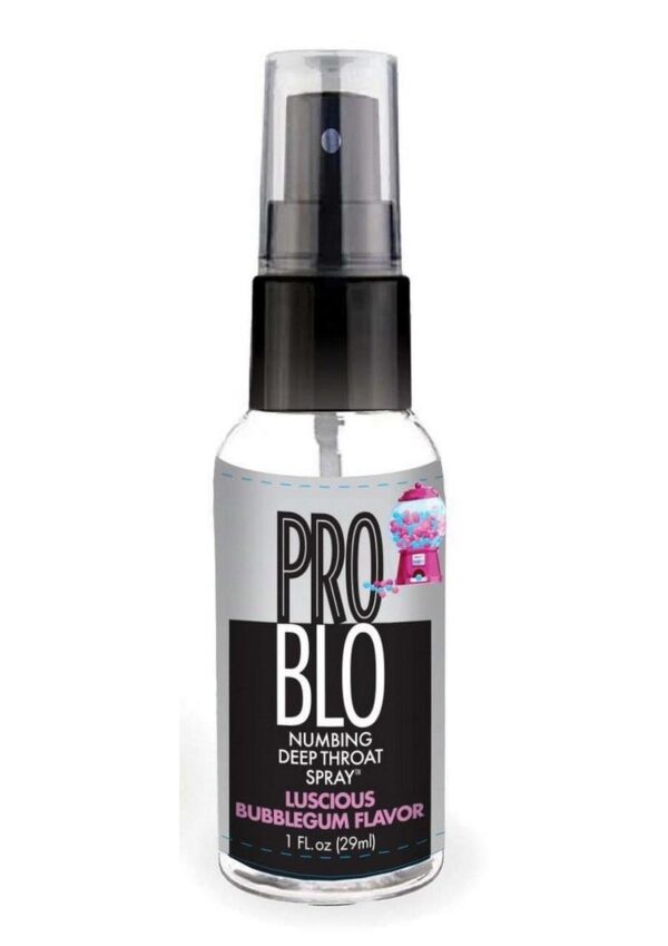 ProBlo Deep Throat Spray is an oral desensitizer designed to reduce your gag reflex and any discomfort you might experience while performing oral sex. The fast-acting spray uses a fine mist infused with Benzocaine to gently numb the sensitive
